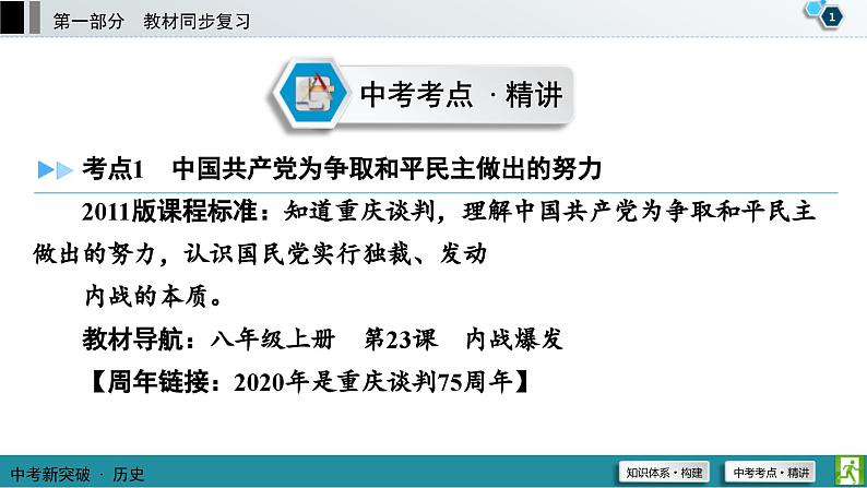 中考历史一轮复习课件第1部分 模块2 第7单元 解放战争 (含答案)02