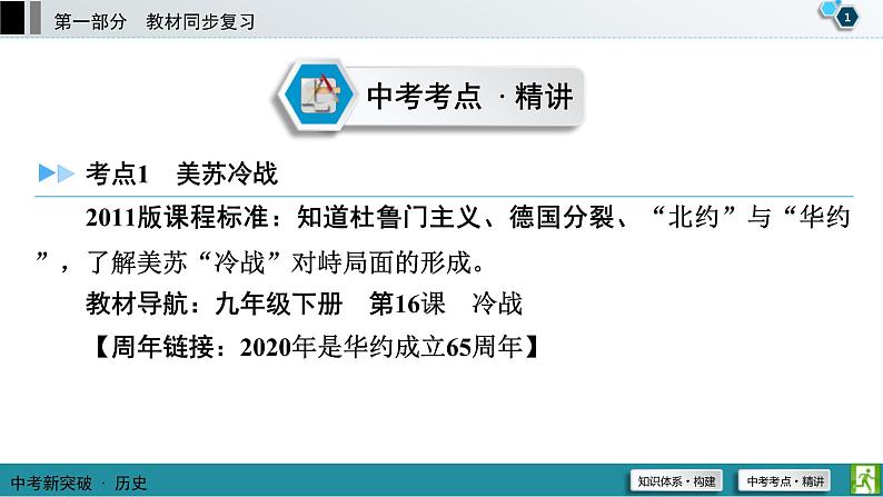 中考历史一轮复习课件第1部分 模块6 第3单元 二战后的世界变化 (含答案)02