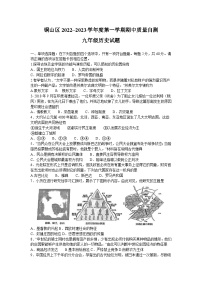 江苏省徐州市铜山区2022-2023学年九年级上学期期中历史试题