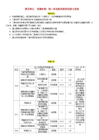 中考历史一轮复习教材过关模块1中国古代史第4单元明清时期统一多民族国家的巩固与发展（含答案）