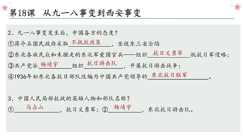 第六单元 中华民族的抗日战争复习课件第8页