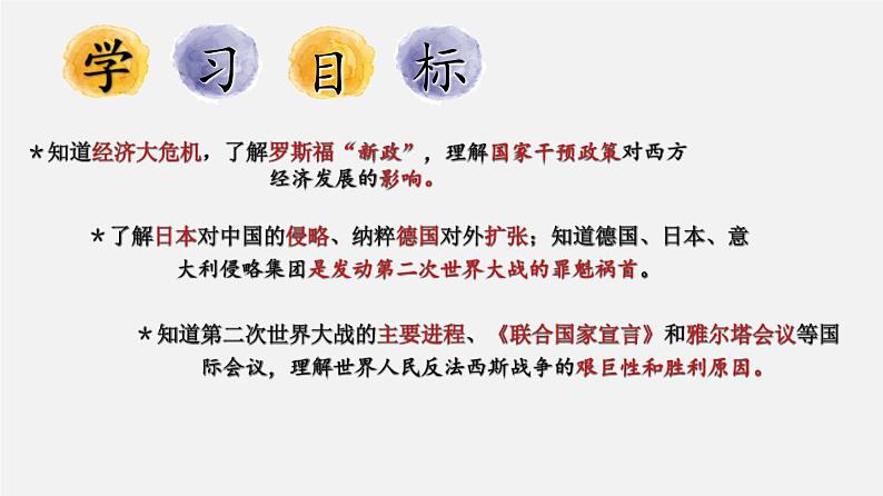 中考历史一轮复习考点讲练课件：经济危机和第二次世界大战（含答案）02