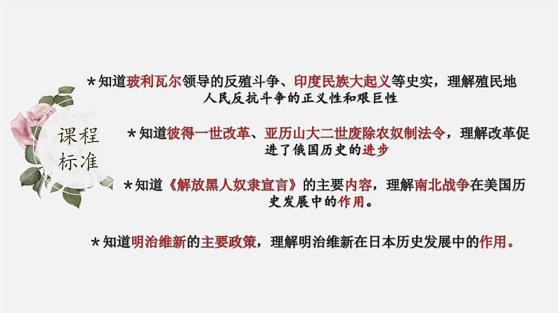 中考历史一轮复习考点讲练课件：殖民地人民的反抗与资本主义制度的扩展（含答案）02