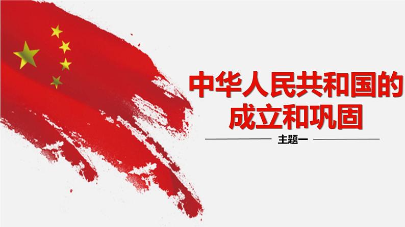 中考历史一轮复习考点讲练课件：中华人民共和国的成立和巩固（含答案）第1页