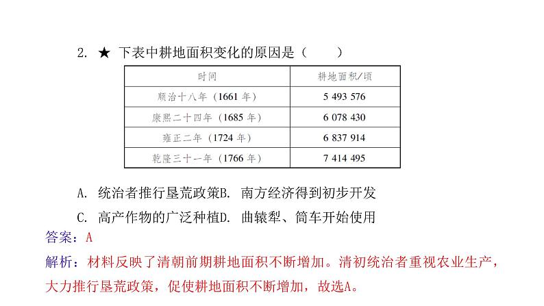 初中历史统编七下第19课　清朝前期社会经济的发展同步预习课件第8页