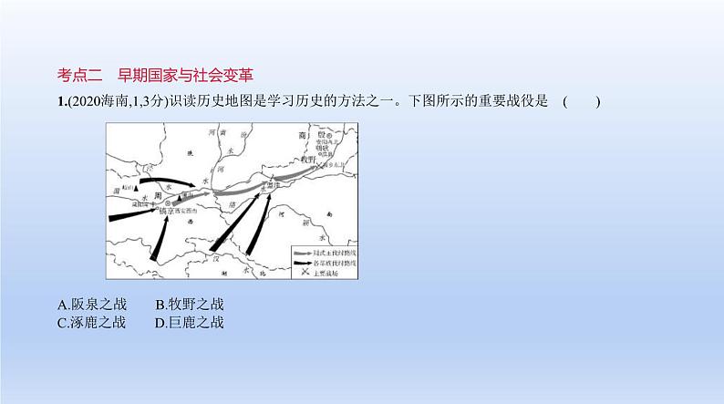 中考历史一轮复习习题课件第一单元　中国境内早期人类与文明的起源、早期国家与社会变革（含答案）第7页