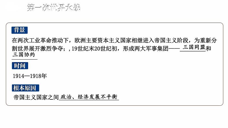 第三单元 第一次世界大战和战后初期的世界 综合复习 课件 2023-2024学年部编版九年级历史下册06