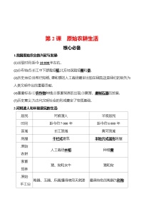 初中历史人教部编版七年级上册第一单元 史前时期：中国境内早期人类与文明的起源第二课 原始农耕生活同步训练题