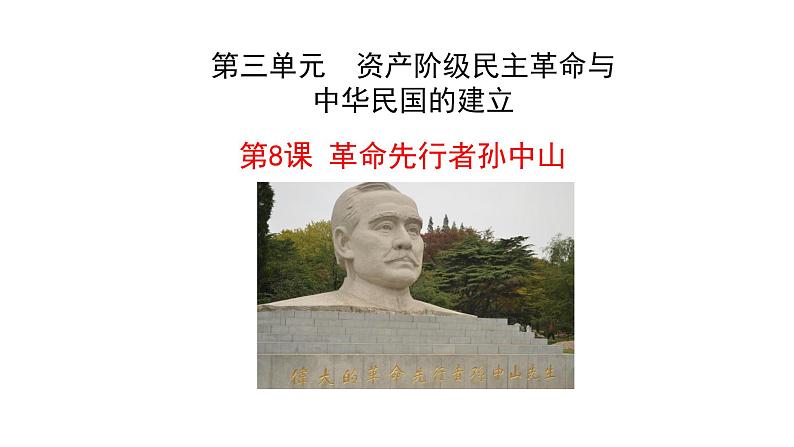 3.8 革命先行者孙中山 课件 2023-2024 部编版初中历史八年级上册(深圳)01