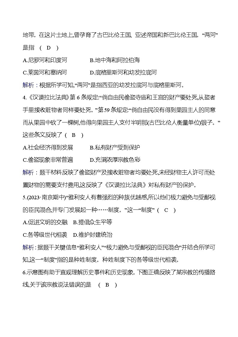 单元提优测评卷（一） 试卷 2023-2024 部编版历史 九年级上册02