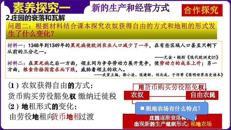 第13课西欧经济和社会的发展（课件+学案）-2023-2024学年九年级历史上册同步学与练（部编版）06