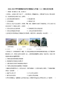 2022-2023学年湖南省长沙市望城区九年级（上）期末历史试卷（含解析）