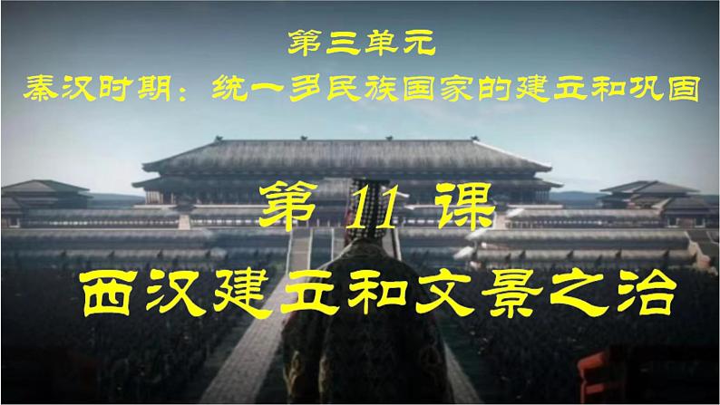 第11课西汉建立和“文景之治”课件01