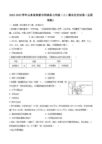 2022-2023学年山东省东营市利津县七年级（上）期末历史试卷（五四学制）（含解析）