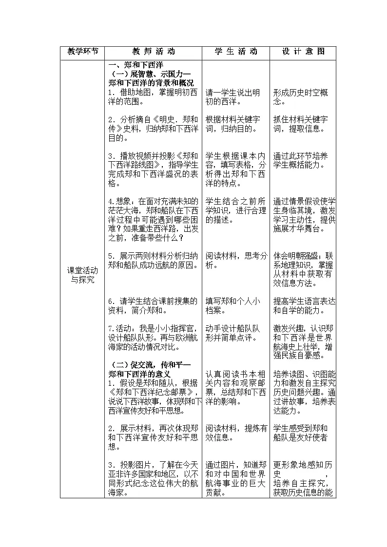 第15课 明朝的对外关系 教学设计第2页