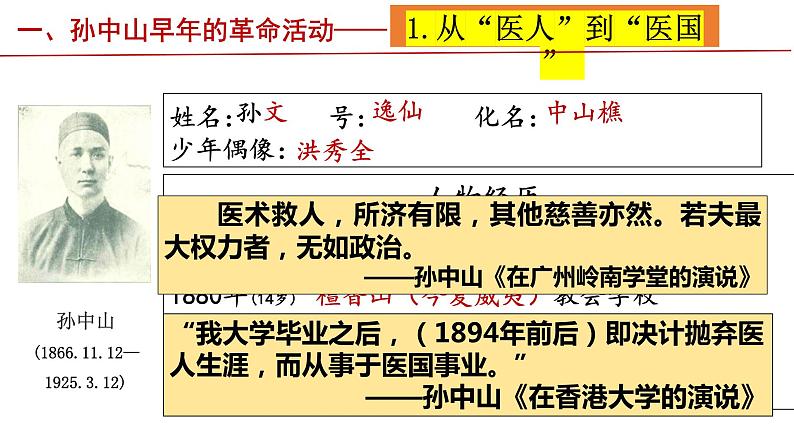 第8课+革命先行者孙中山（同步课件+同步练习+视频）-2023-2024学年八年级历史上册同步精品课堂（部编版）05