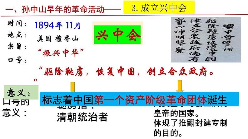 第8课+革命先行者孙中山（同步课件+同步练习+视频）-2023-2024学年八年级历史上册同步精品课堂（部编版）07