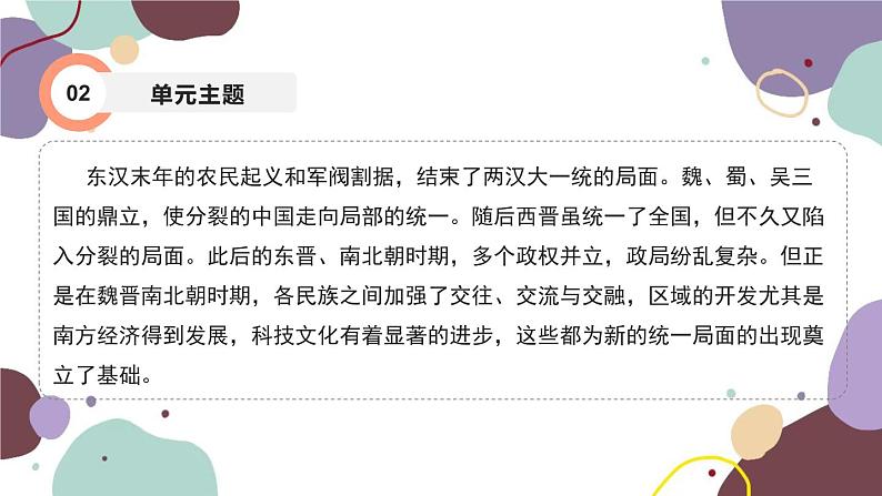 统编版历史七年级上册 期末复习专题四 三国两晋南北朝时期：政权分立与民族交融课件04