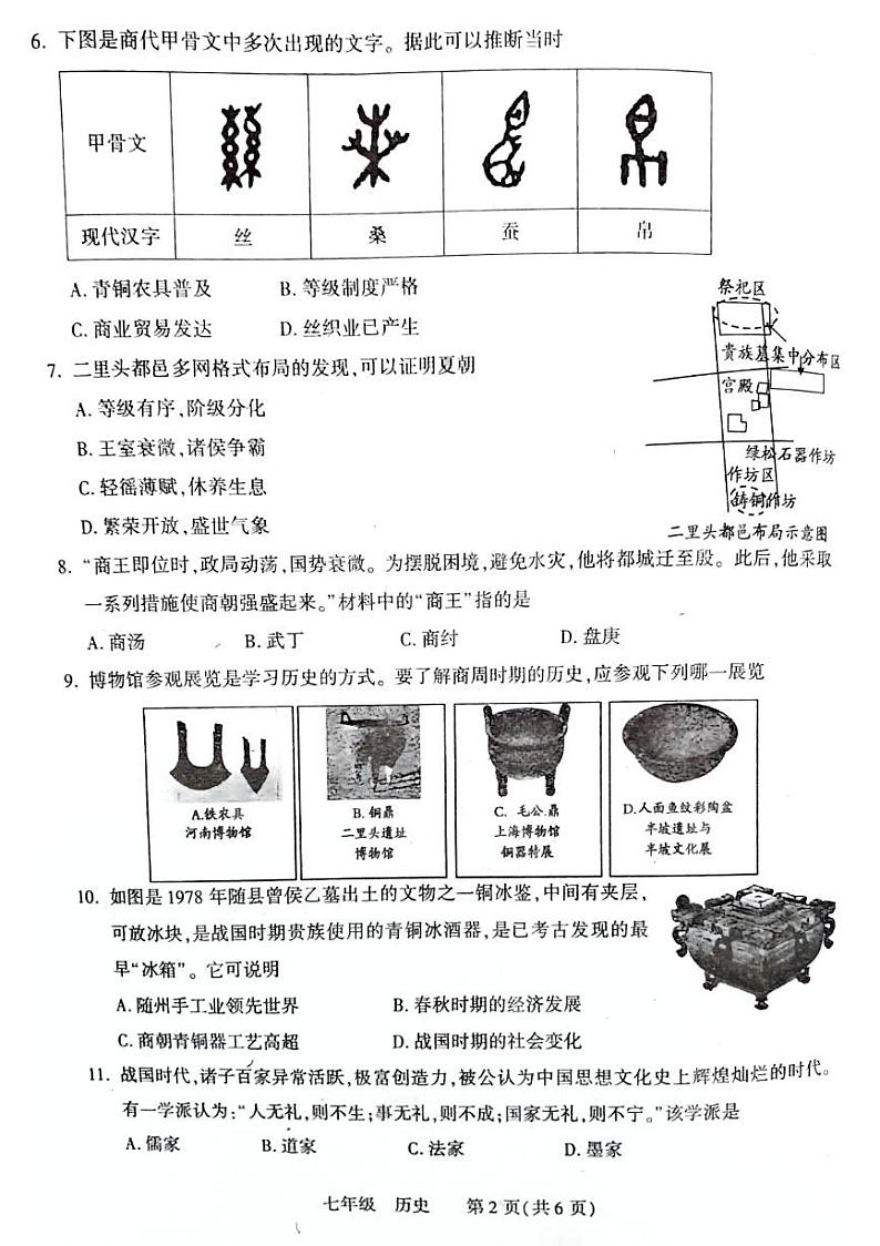 河南省洛阳市伊川县2023-2024学年七年级上学期期中历史试题02