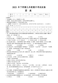 湖南省邵阳市新邵县迎光乡中学2023-2024学年九年级上学期期中考试历史试卷