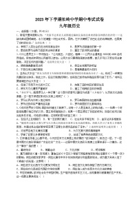 湖南省岳阳县岳阳经济技术开发区长岭中学2023-2024学年九年级上学期期中历史试题