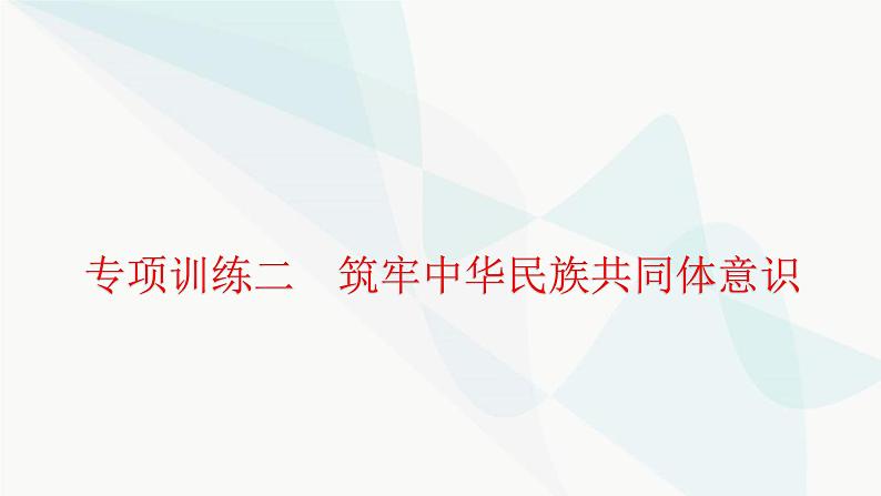 中考历史复习专项训练二筑牢中华民族共同体意识课件第1页