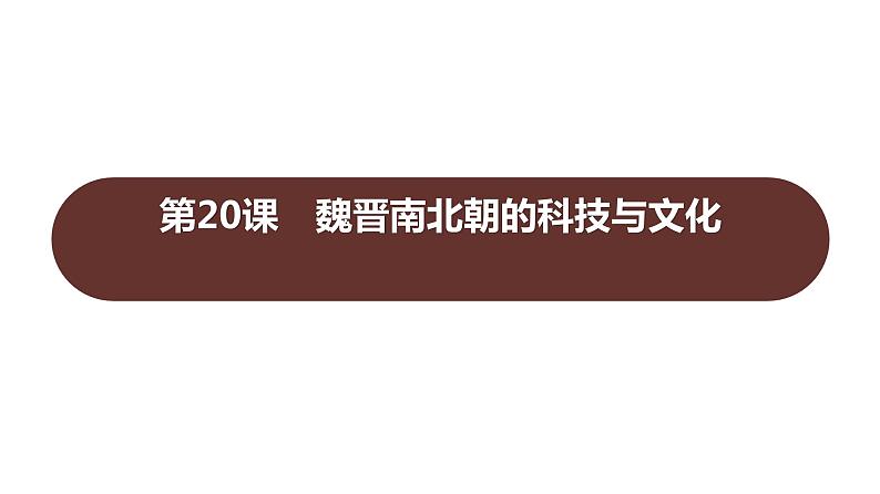 第四单元  第20课　魏晋南北朝的科技与文化 习题课件 部编版历史 七年级上册第1页