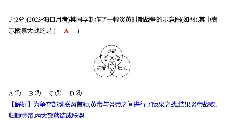 第一单元  第3课　远古的传说 习题课件 部编版历史 七年级上册08