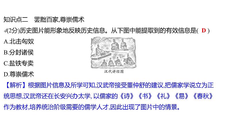 第三单元  第12课　汉武帝巩固大一统王朝 习题课件 部编版历史 七年级上册08