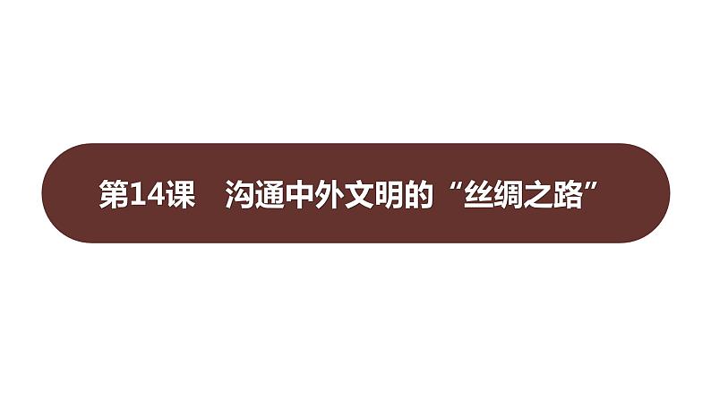 第三单元  第14课　沟通中外文明的“丝绸之路” 习题课件 部编版历史 七年级上册01