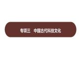 专项三　中国古代科技文化 习题课件 部编版历史 七年级上册