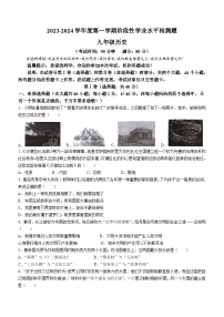 山东省青岛市胶州市2023-2024学年九年级上学期期中历史试题（含答案）