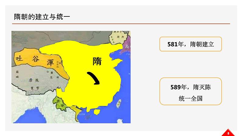 历史部编版七年级上册 第1课 隋朝的统一与灭亡 课件第8页