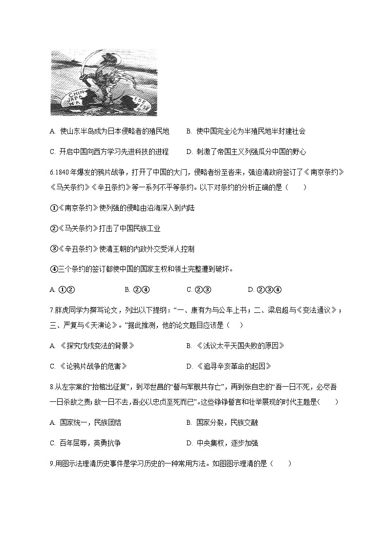2023-2024学年江西省金溪县八年级上学期期中历史质量检测模拟试题（含解析）第2页