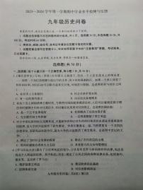 山东省聊城市阳谷县2023-2024学年九年级上学期11月期中历史试题(1)