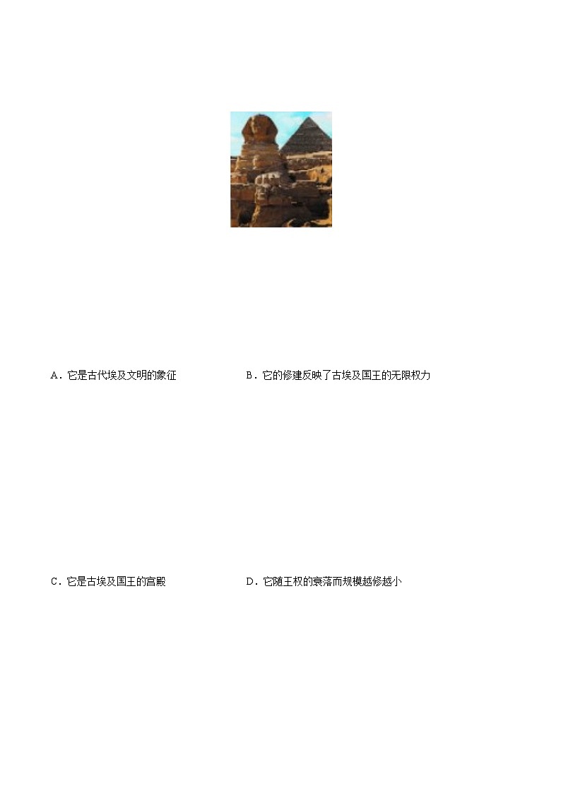 第1课 古代埃及（含答案解析）-【必刷题】2021-2022学年九年级历史上册同步练习（部编版）03