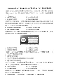 2022-2023学年广东省肇庆市封开县八年级（下）期末历史试卷(含答案解析)