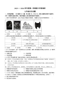 江苏省徐州市丰县2023-2024学年九年级上学期期中历史试题