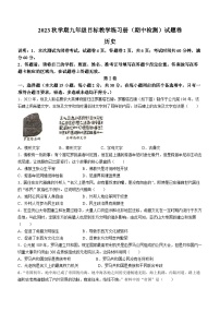 广西壮族自治区梧州市苍梧县2023-2024学年九年级上学期期中历史试题