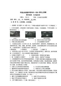 河南省平顶山市实验中学2023-2024学年九年级上学期11月期中历史试卷