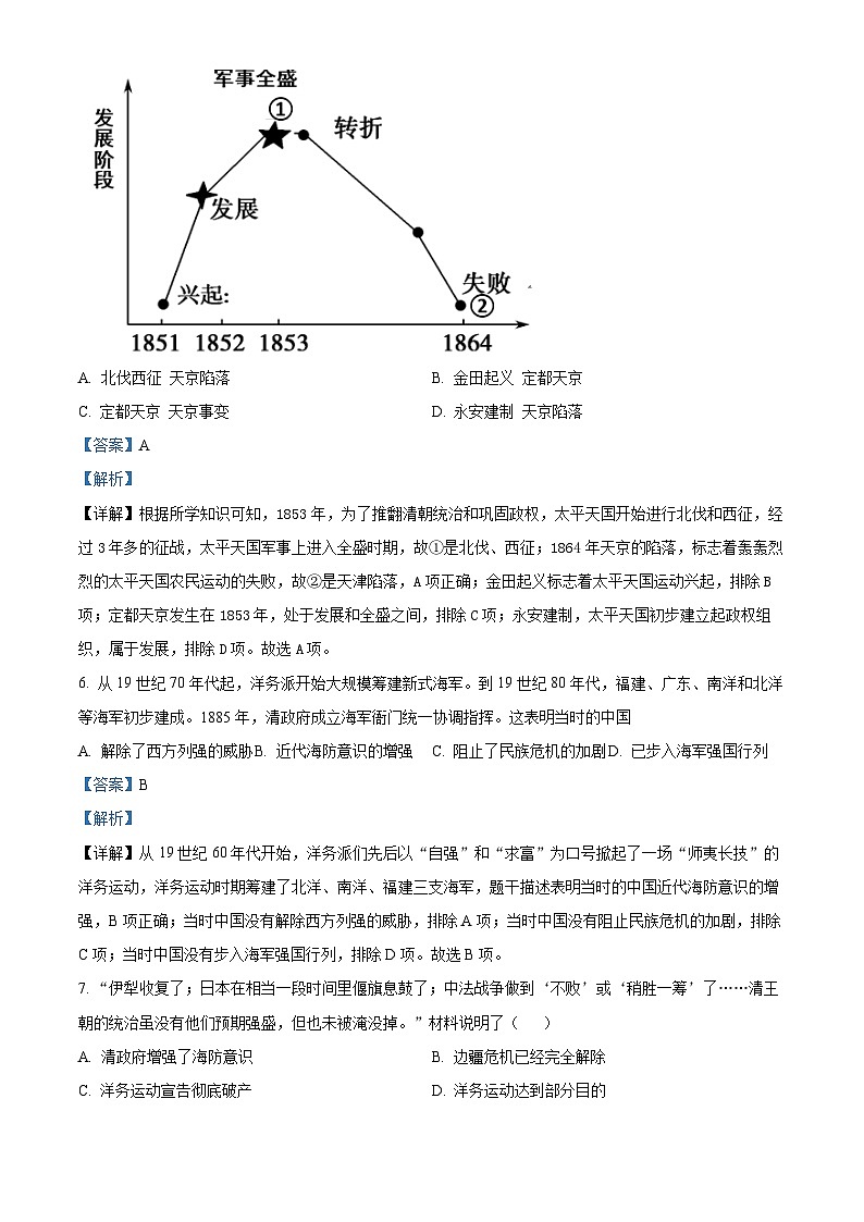 河南省焦作市中站区2023-2024学年八年级上学期期中考试历史试题（解析版）第3页