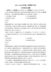 江苏省连云港市东海县2023-—2024学年九年级上学期期中道德与法治·历史试卷（解析版）