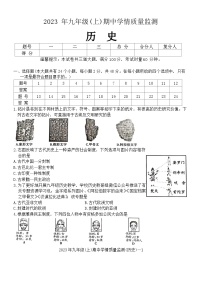 湖南省邵阳市新邵县2023-2024学年部编版九年级上学期11月期中历史试题（含答案）