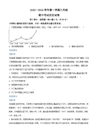 河南师范大学附属中学2023-2024学年八年级上学期11月期中历史试题（解析版）