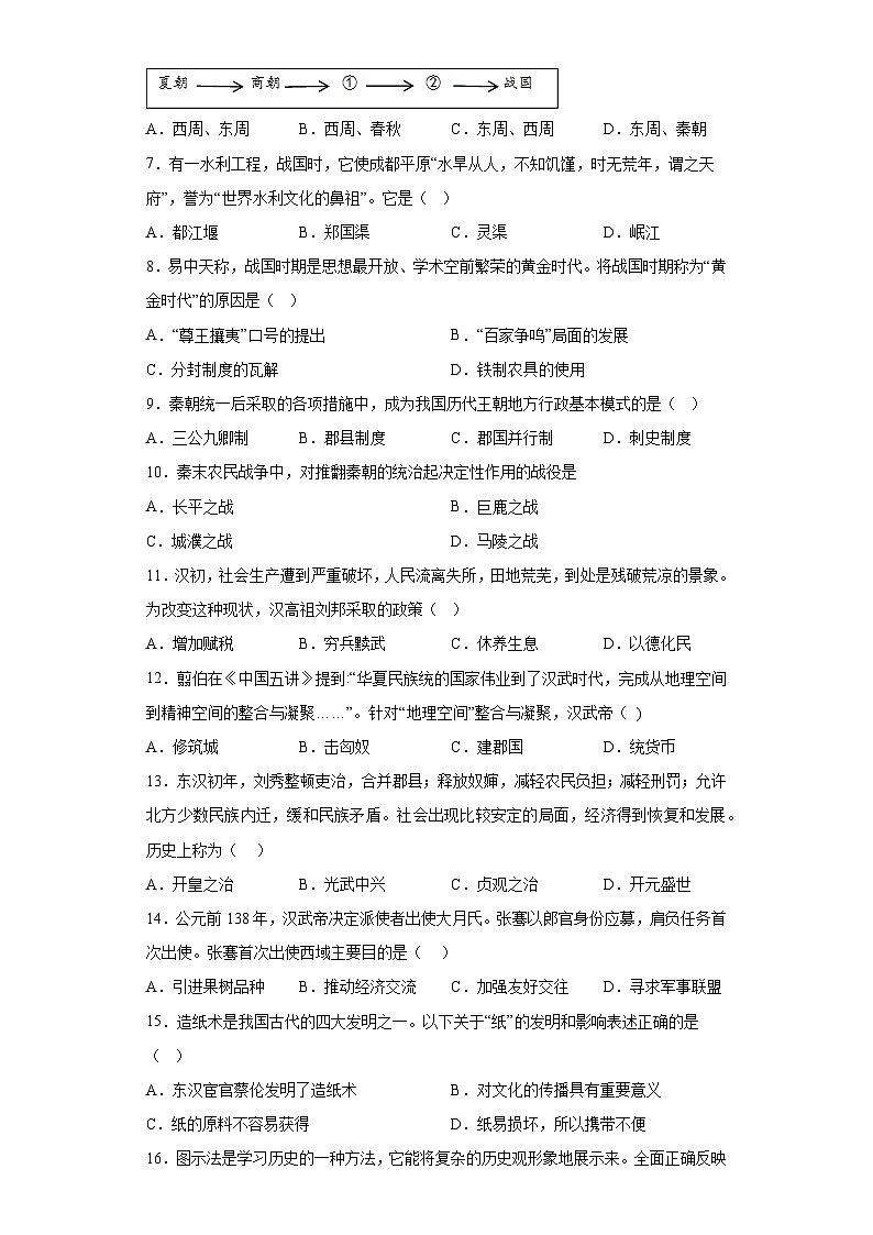 河南省洛阳市嵩县2022-2023学年七年级上学期期末 历史试题（含解析）02
