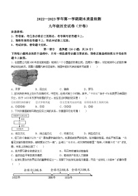 河南省洛阳市宜阳县2022-2023学年九年级上学期期末历史试题