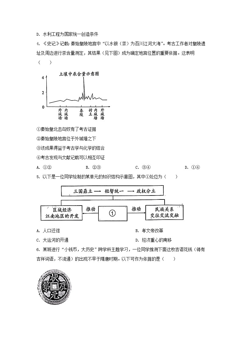2023年北京房山中考历史真题及答案第2页