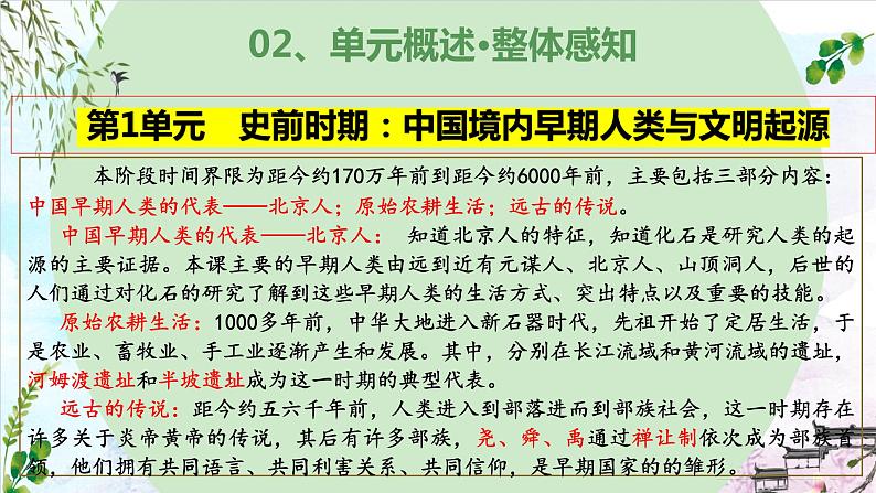 第一单元 史前时期：中国境内早期人类与文明的起源（复习课件）-2023-2024学年七年级历史第一学期期中期末总复习（部编版）第5页