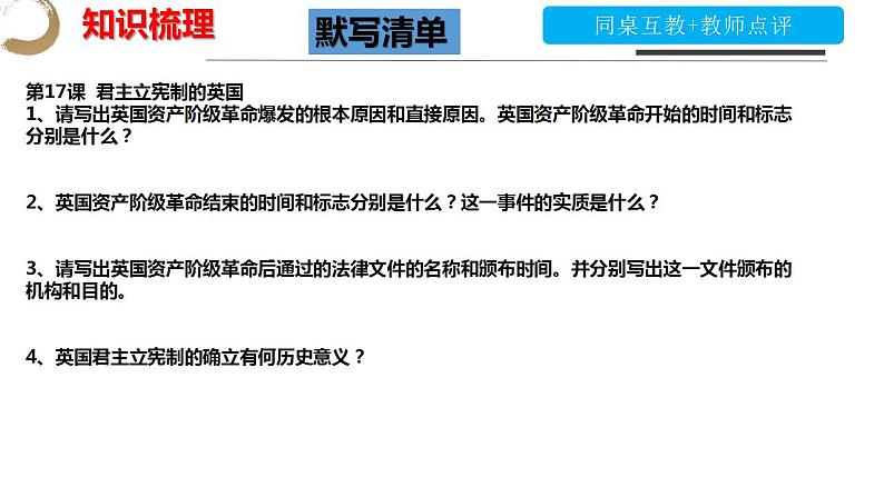 九上第六单元 资本主义制度的初步确立（单元考点）-2023-2024学年九年级历史上学期期末考点预测复习（部编版）课件PPT第7页