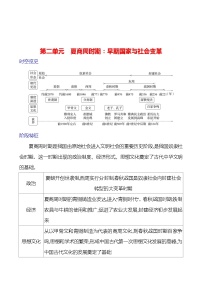 第二单元　夏商周时期：早期国家与社会变革 学案 2023-2024 初中历史复习